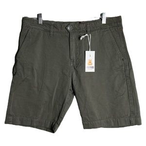 Halyard Shorts Mens 32‎ Military Green Flat Front Chino Preppy Casual Everyday